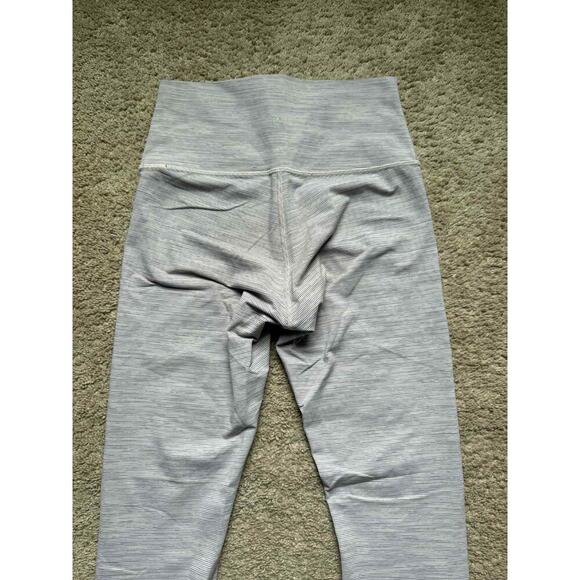 Lululemon Wunder Under High Rise Tight Leggings 29" Luxtreme Gray Striped Sz 6 - Picture 5 of 10